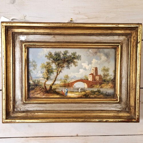 Quadro paesaggio con ponte