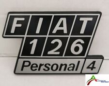 SCRITTA SIGLA LOGO TARGHETTA COFANO POSTERIORE FIAT 126 PERSONAL 4