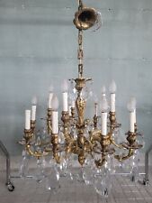 Lampadario In Bronzo Dorato