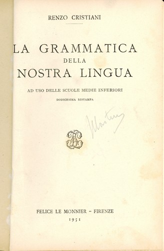 Grammatica della nostra - la,