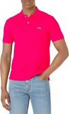 Lacoste Polo Uomo Slim Fit Petit Piqué Cotone, Rosa, Small