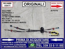 CAVI CORDE LEVERAGGI CAMBIO MANUALE 5 MARCE FIAT PANDA 3 312 1.3 DIESEL MULTIJET