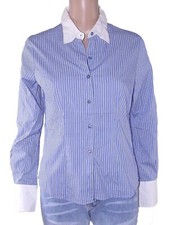 Conbipel Shirt Camicia Donna Blu Cotone Sciancrata Manica Lunga I40 Eu36 S Small