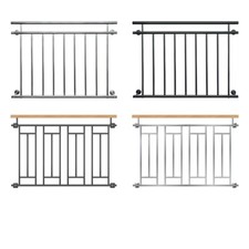 Ringhiera acciaio balcone balaustra parapetto antracite argento 90x 100 - 225 cm