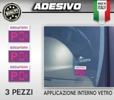 Adesivo EASY PARK - 3 PEZZI per interno vetro -  misure 5cm x 4,3cm - easypark