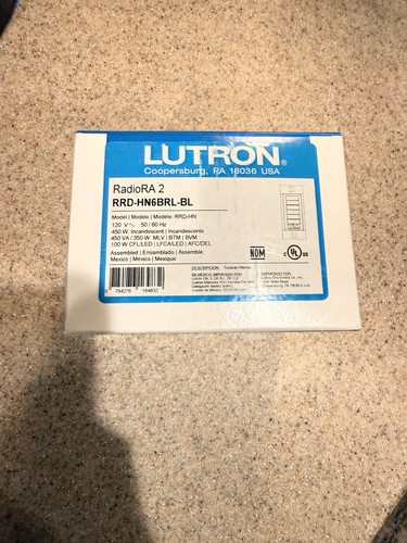 Lutron rrd hn6brl radiora - lutron, 2