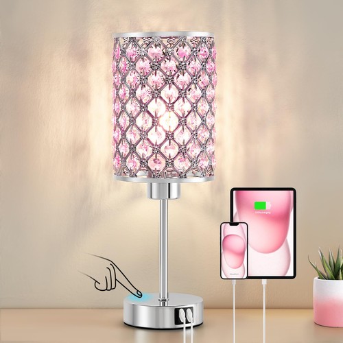 Lampada touch cristallo - touch, rosa