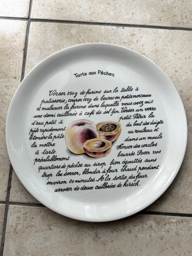 Porcellana piatto con ricetta - porcellana,