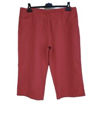 Pantaloni estivi 3/4 Mia Moda, larghi, misto lino/viscosa, donna, Tg. 50, usati