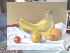 Tela dipinto a mano ''Frutta