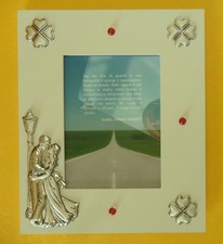 GLI INNAMORATI PORTAFOTO IN ARGENTO LEGNO cm25x30x2 MATRIMONIO ANNIVERSARIO ECC.