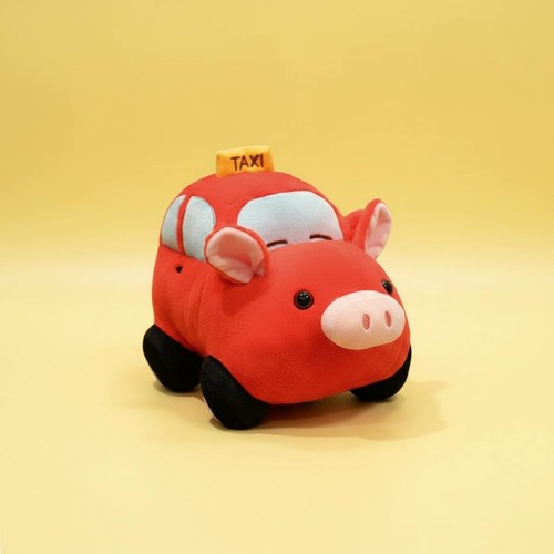 Maialino taxi peluche - maialino,