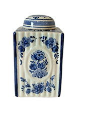 Teiera vintage in ceramica dipinta a mano made in Olanda blu e bianco