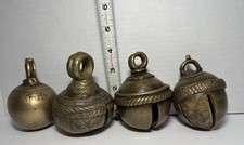 4 antiche campane a slitta in