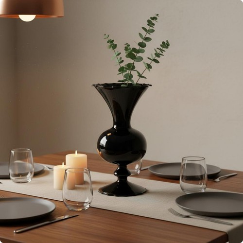 Vaso nero cristallo stile - nero, in