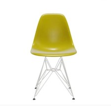 VITRA EAMES PLASTIC SIDE CHAIR RE DSR SET 4 SEDIE COLOR SENAPE