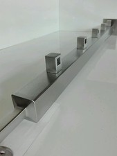 Montante per ringhiera parapetto corrimano in acciaio inox design quadro