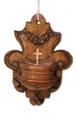 Acquasantiera in LEGNO fatta a