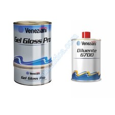 VENEZIANI GEL GLOSS PRO ML. 750 - SMALTO NAUTICO BICOMPONENTE + DILUENTE 6700