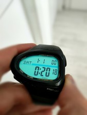 Casio PHYS Chr-100 – Orologio sportivo vintage completo di fascia cardio - Blu