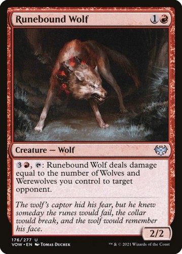 Runebound wolf innistrad - runebound, (innistrad