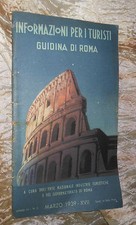 Informazioni per i turisti Guidina di Roma 1939 con mappa afeMI °
