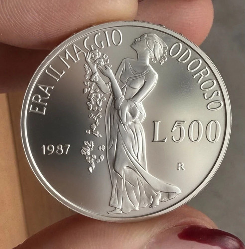 500 lire 1987 - lire, leopardi