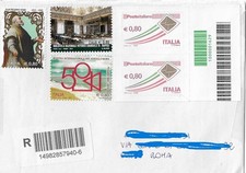 LETTERA  RACC. CON  FRANCOBOLLO CODICE A BARRE  N°1629 ANNO 2015