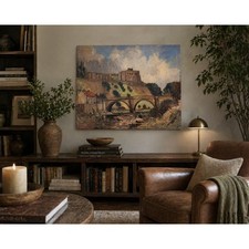 Dipinto olio vintage castello - vintage,