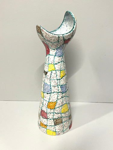 Vaso ceramica anni decoro - vaso,