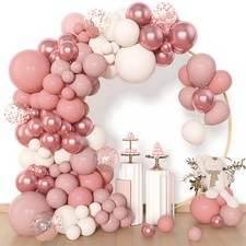 Kit Arco Palloncini Rosa Nudo