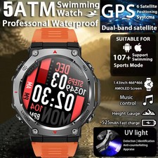 T-Rex 3 Smartwatch GPS 5ATM Uomo, AMOLED 1,43", BT Chiamate, Torcia, Sport