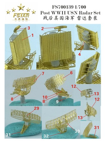 Fivestar 700 set radar - fivestar, 1/700
