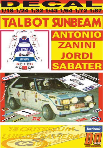 Decal talbot sunbeam lotus - sunbeam,