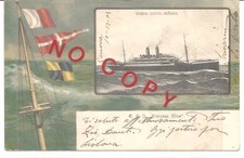 Autografo Dante Zucchi Tenore su cartolina RDB Prinzess Alice, Genova 10.12.1904