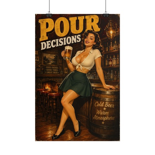 Poster bar vintage - , pour
