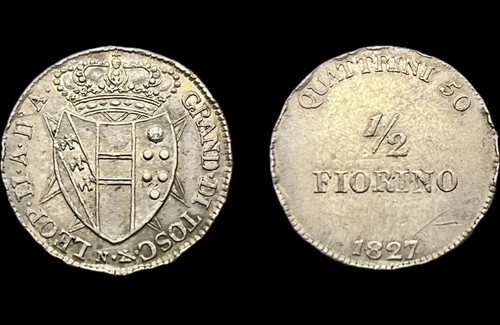 Firenze mezzo fiorino 1827 - firenze,