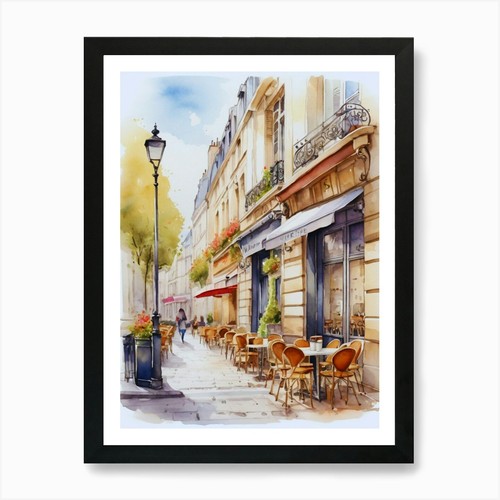 Acquerello parigi street cafe - acquerello,