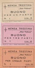 3 buoni pasto della Mensa triestina