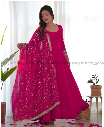 Set anarkali design rosa - anarkali, di