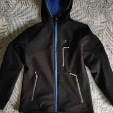 Giacca nera poliestere, pile interno taglia 11/12 anni