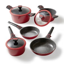 Set pentole STONELINE® Imagination PLUS 8 pezzi manici rimovibili 20159 modello dimostrativo