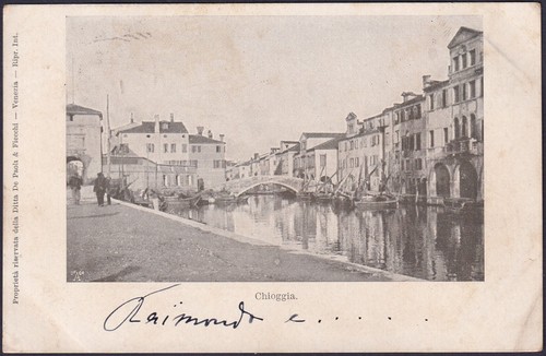 Cartolina chioggia veduta - -, chioggia,