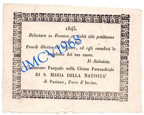 Comunione pasquale 1845 - pasquale,