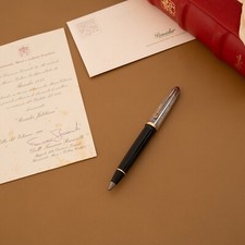 Pineider Jubileum 750 Gold and 925 Silver Ballpoint Pen Box NOS