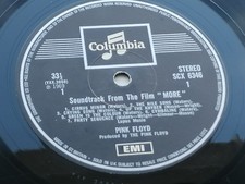 PINK FLOYD  1969  UK LP   MORE