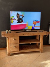 Banco Falegname arredo soggiorno porta TV legno massello 170x70h90cm SU MISURA