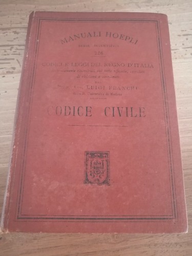 Codice civile 1897 manuali - codice,