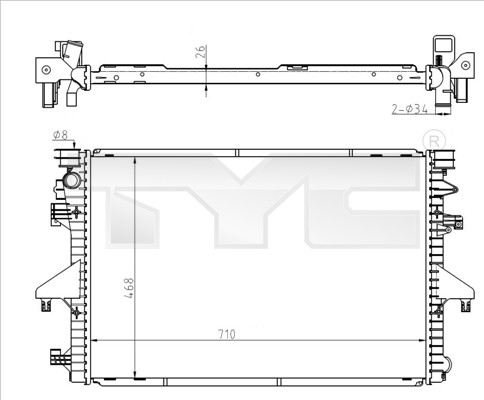 Tyc 737 0069 radiatore - tyc, 737-0069