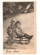 foto cartolina d'epoca bambini